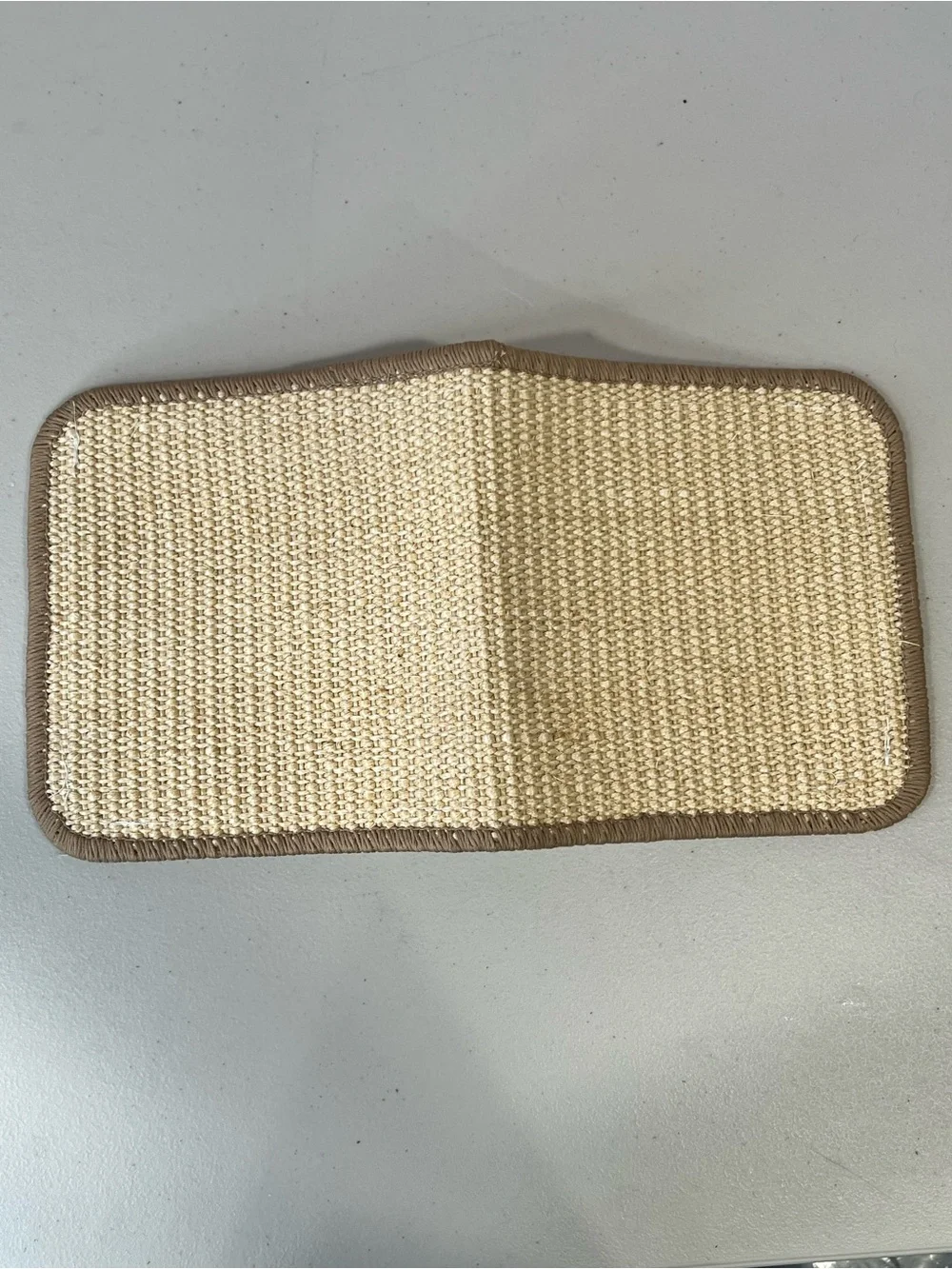 Woven Cat Scratching Pad with Brown Trim